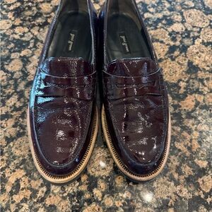 Paul Green Dark Burgundy Leather Loafers